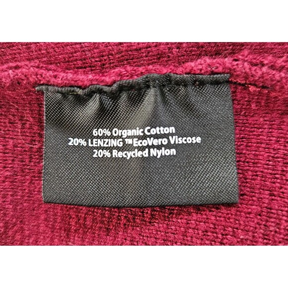 SUMMERSALT Ribbed Sweater Blazer Jacket Pinot Red Womens Large 1XL Single Button - Picture 8 of 9